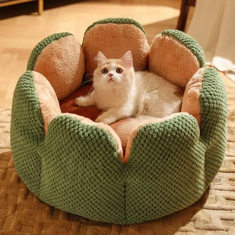 Pet Bed Anti Slip Bottom Soft Warm Deep Sleep Bed for Dogs Custom Cute Dog Cushion Luxury Small Cat House