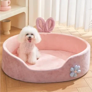 Pet Bed Cute Dog Sleeping Bed Pink Cat Bed Machine Washable Pet Furniture Soft Comfortable Warm