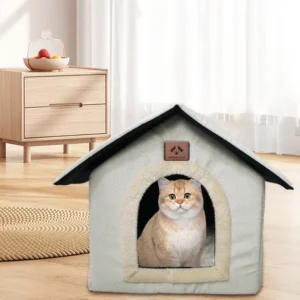Pet Bed House Indoor Outdoor Pet House for Cat and Small Dog Warm Cave Sleeping Nest Bed for Cats and Dogs