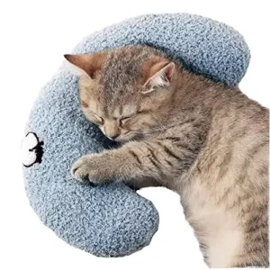 Pet Beds Accessories U-shaped Breathable Dog Plush Toys Pillow Protect Neck Deep Sleep Soft Cat Pillow Pet Toy