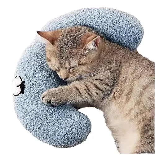 Pet Beds Accessories U-shaped Breathable Dog Plush Toys Pillow Protect Neck Deep Sleep Soft Cat Pillow Pet Toy