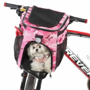 Pet Bicycle Carrier Waterproof Dog Bike Basket Bag Adjustable Pet Travel Bag Safe Dog Backpack Carrier one shoulder