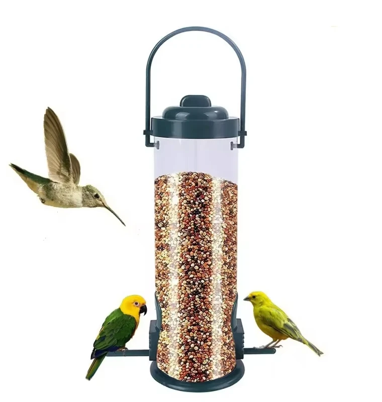 Pet Bird Automatic Feeder Wild Balcony Outdoor Hanging Hummingbird Sparrow Parrot Solid for Auto Feeding
