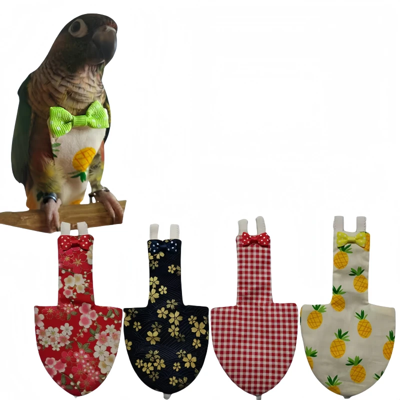 Pet Bird Diaper Parrot Cloth Nappies Washable Reusable Goose Pet Diapers Bird Clothes Pet Parrots Pigeons Mynahs Flight Suit