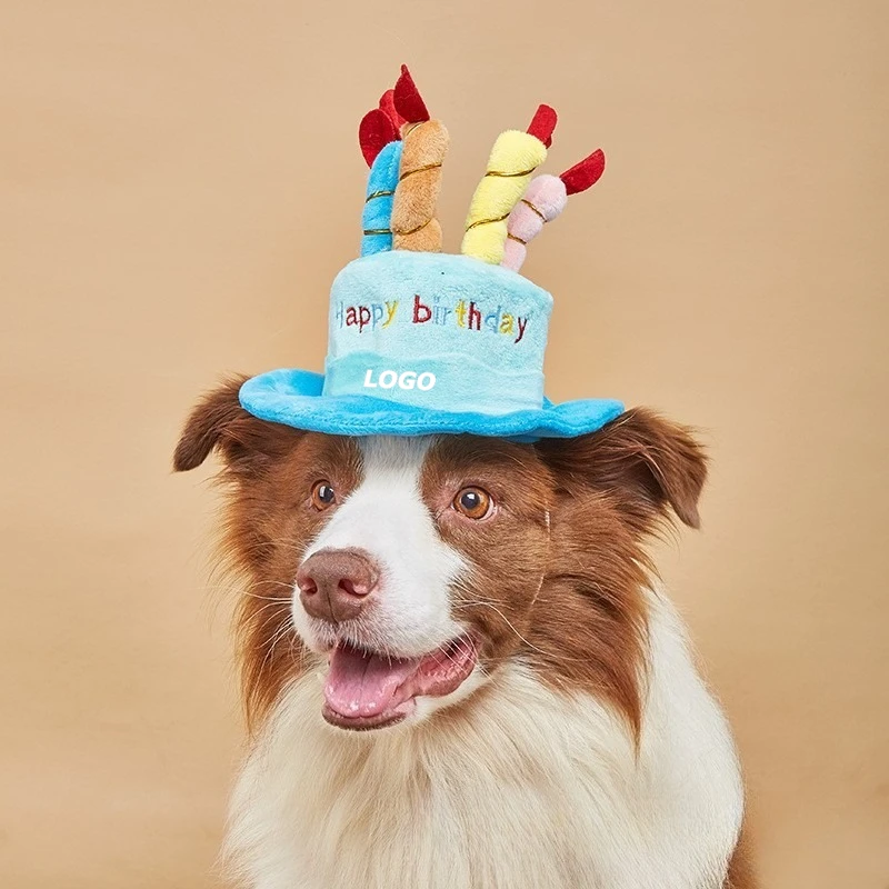 Pet Birthday Hat Toy Cute Party Hat with Plush Toy Pet Birthday Gift and New Year Party Favor for Promotional Use