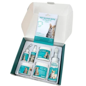 Pet Body Cleaning Care Kit Dog Cat Tooth Ear Eye Cleaning Finger Wipes Safe Natural Pet Grooming Products Set