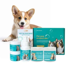 Pet Body Cleaning Care Kit Dog Cat Tooth Ear Eye Cleaning Finger Wipes Safe Natural Pet Grooming Products Set
