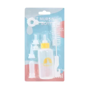 Pet Bottle Small 60ML Pet Feeding Supplies Milk Water Nursing Bottle Waterer Feeder Kit With Extra Nipples and Brush