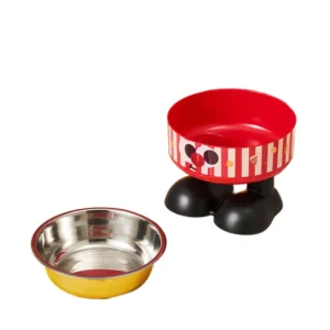 Pet Bowl Feeder Made of Plastic Stainless Steel with High Protection Dog and Cat Food Bowl Small Animal Pet Supplies