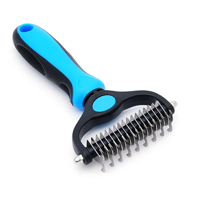 Pet Brush Grooming Tool Double Sided Open Knot Cat Hair Cleaning Brush Pet Hair Removal Comb for Cats Dogs