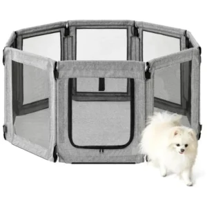 Pet Cage Foldable Washable Reconfigurable Compact Storage Puppies Old Dogs Small Ultra-Small Gray 123 Length X 123