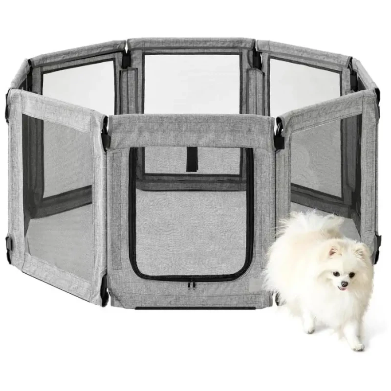 Pet Cage Foldable Washable Reconfigurable Compact Storage Puppies Old Dogs Small Ultra-Small Gray 123 Length X 123