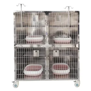 Pet Care Cage High Quality 304 Stainless Steel Luxury Modern Pet Cage Dog and Cat Cage Combination for Veterinary Clinic Houses