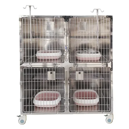 Pet Care Cage High Quality 304 Stainless Steel Luxury Modern Pet Cage Dog and Cat Cage Combination for Veterinary Clinic Houses