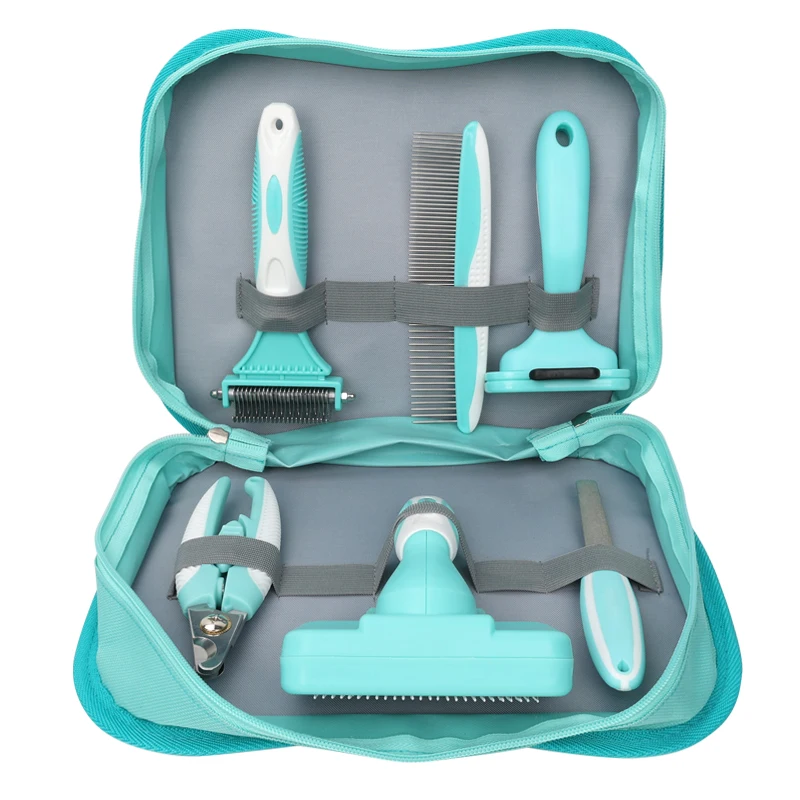 Pet Care Kit 6 Tools Dog Hair Cat Dog Hair Lint Pet Grooming Products Reusable Pet Hair Removal Comb for Dogs