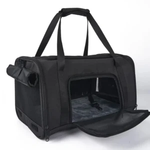 Pet Carrier Airline Approved Soft Sided Cat Dog Carrier Breathable Pet Travel Bag with Safety Straps & Calming Curtain