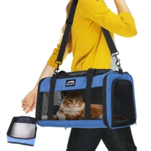 Pet Carrier Airline Approved for Small Cats and Puppy with Litter Box Foldable Pet Dogs Carrier Bag for Travel Outing