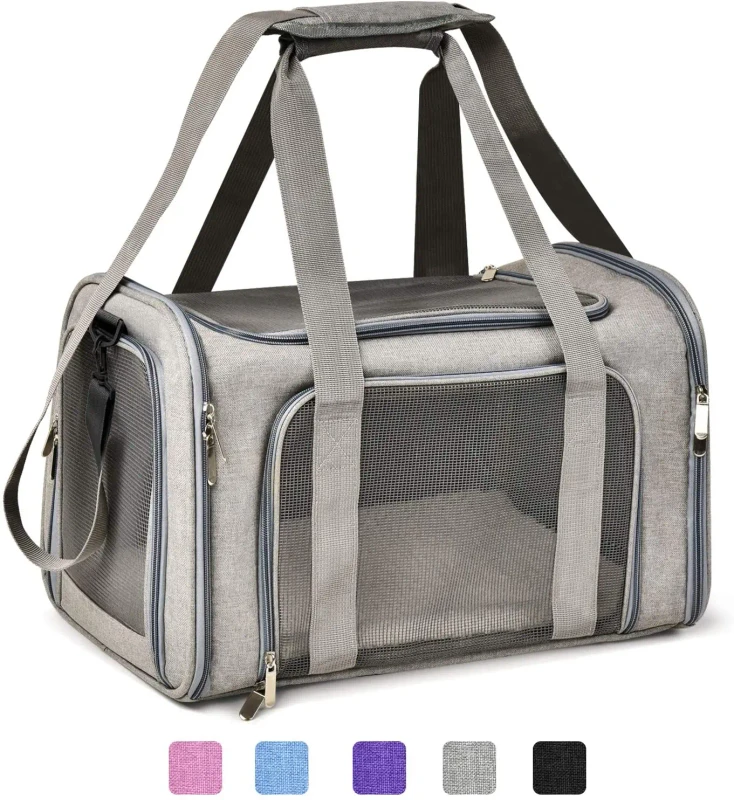 Pet Carrier Bag High Quality Durable Expandable Airline Approved Cat Bag Pet Cages Carrier for Travel