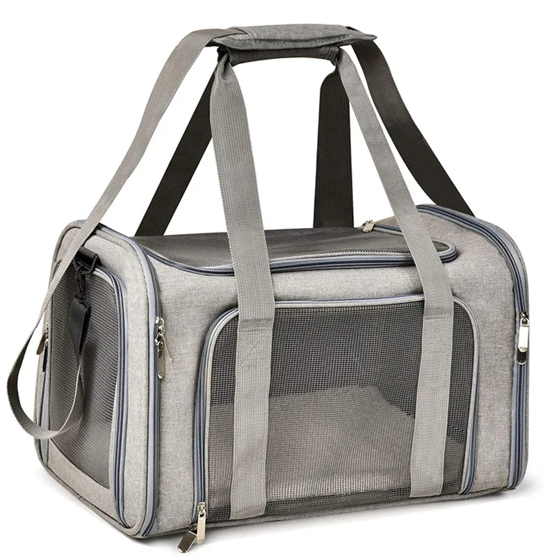 Pet Carrier Bag High Quality Durable Expandable Airline Approved Cat Bag Pet Cages Carrier for Travel