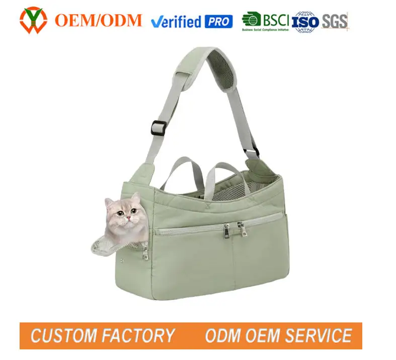 Pet Carrier Bag Portable Breathable Pet Travel Carrier for Small Dogs Cats Puppies with Safety Strap and Pocket