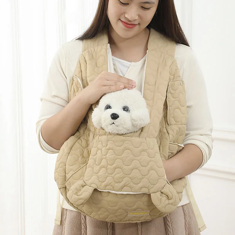 Pet Carrier Bag Small Dog Cat Sling Accompany Carrier Hands Free Shoulder Carry Soft Breathable Cotton Pet Outdoor Travel