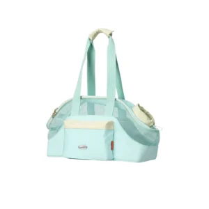 Pet Carrier Bag with Insulated Food Pocket Portable Breathable Cat Dog Travel Carrier for Outdoor Camping Beach and Daily Walks