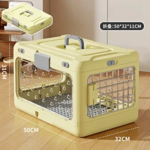 Pet Carrier Box Plastic Folding Pet Carriers Travel Products Pet Carrier Mesh Breathable Pet Travel Carrier