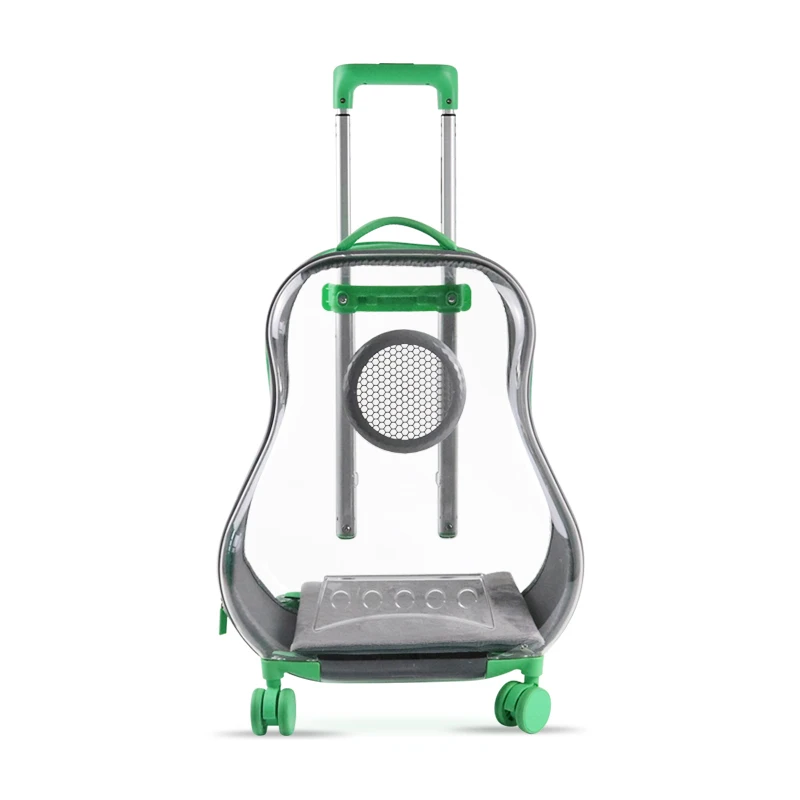 Pet Carrier Breathable Mesh Collapsible Pet Trolley Case Transport Bag Carrier Backpack Luggage Box for Small Medium Cats Dogs