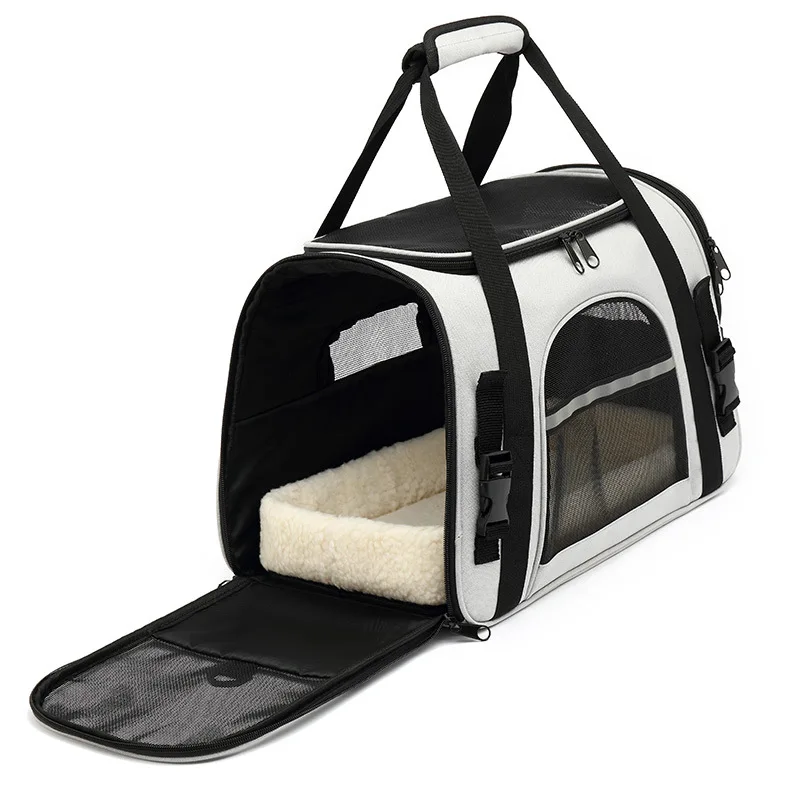Pet Carrier Outdoor Breathable Shoulder Foldable Soft Sided Dog Carrier Bag