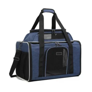 Pet Carrier United Airline Approved for Small Cats and Dogs with Locking Safety Zippers and Anti Scratch Mesh