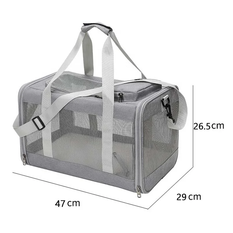 Pet Carriers Durable Expandable Airline Approved Cat Bag Pet Carrier Bag for Travel