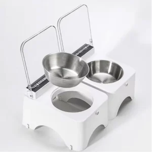 Pet Cat Bowl Feeder Automatic Lid Opening Ceramic Pet Bowl Dog and Cat Bowl Convenient Automatic Lid Pet Feeder