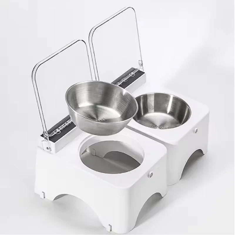 Pet Cat Bowl Feeder Automatic Lid Opening Ceramic Pet Bowl Dog and Cat Bowl Convenient Automatic Lid Pet Feeder