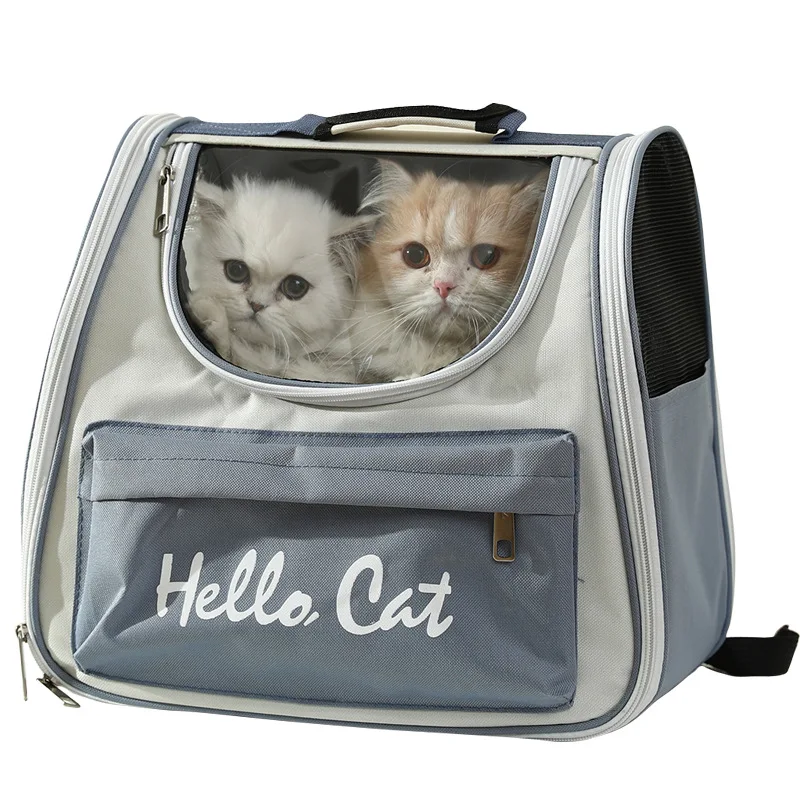 Pet Cat Carrier Bag Breathable Portable Cat Backpack Outdoor Travel Transparent Bag for Cats Small Dogs Carrying Pet Supplies