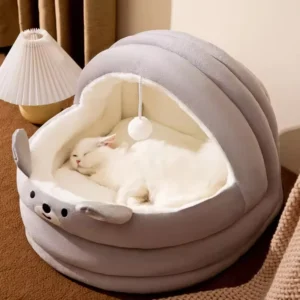 Pet Cat Cave Bed for Cats Covered Anti anxiety Washable Cute Luxury Dog Cat Nest Beds
