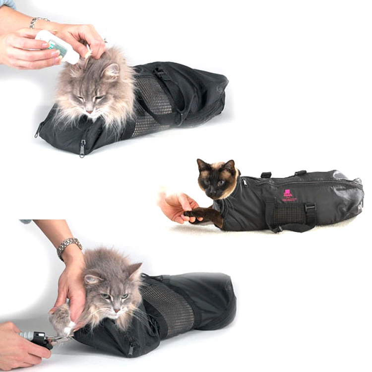 Pet Cat Cleaning Grooming Bag Mesh Cat Restraint Bath Washing Bag Grooming Tools Swimming Pool & Bathtub