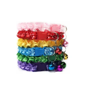 Pet Cat Collar Products for Small Puppy Pet Dog Collars Bell Adjustable Buckle Leash Dog Collar Harness