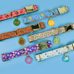 Pet Cat Dog Collar Decorative Dog Tags Two Piece Set Cartoon Pattern Polyester Instagram Style All Seasons
