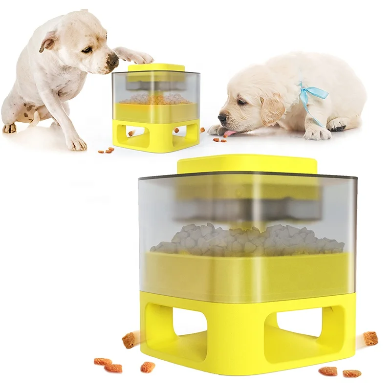 Pet Cat Dog Feeding Basin Puppy IQ Training Supplies Press Food Feeder for Dog Cat