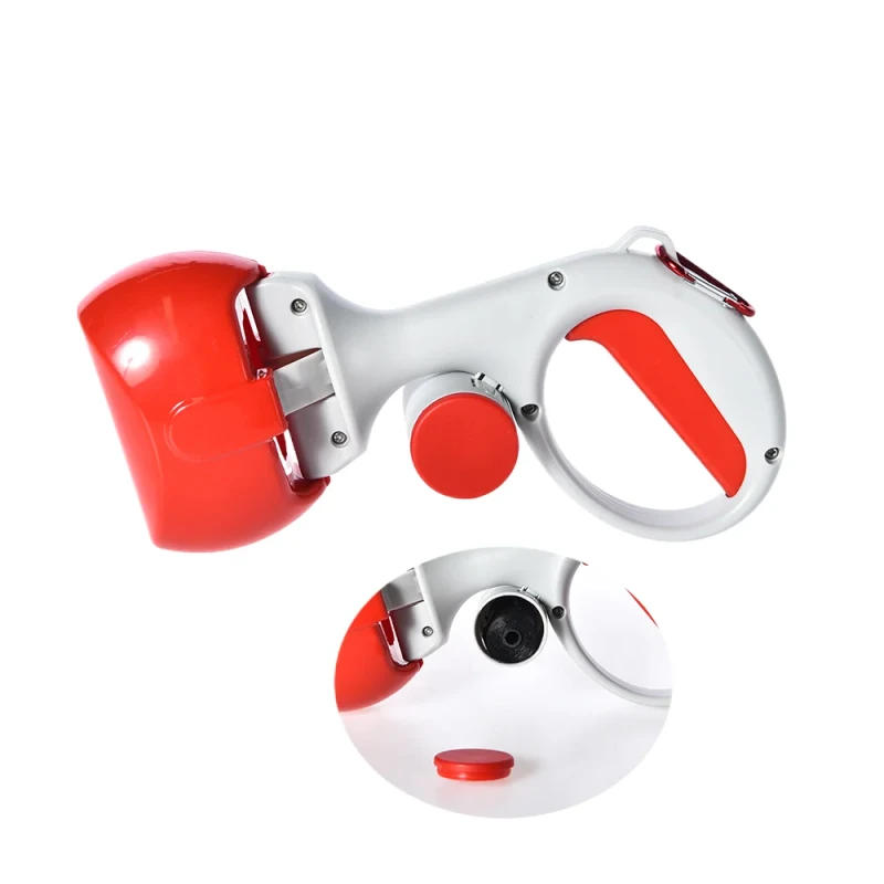 Pet Cat Dog Universal 3 in 1 One Button Portable Dog Poop Scooper Waste Picker with Bag Dispenser Pet Waste Disposal