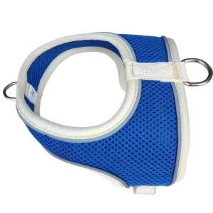 Pet Cat Harness Medium Blue Safety Soft Air Mesh Padded Quick Release Dog Harness Made of Durable Nylon for Chihuahua Bulldog