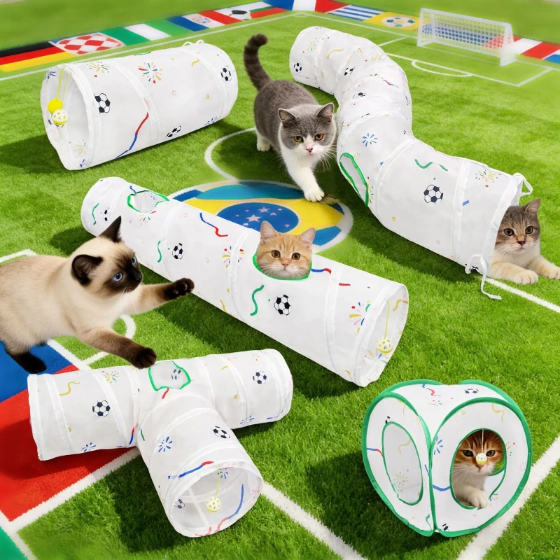 Pet Cat Supplies Cat Toys Self Entertaining Boredom Relief Cat Tunnel Teasing Toy Drilling Barrel Channel Model
