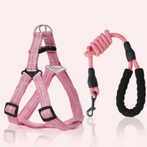 Pet Chest Harness Leash Explosion Proof and Wear Resistant Dog Leash Adjustable for Small Medium and Large Dogs