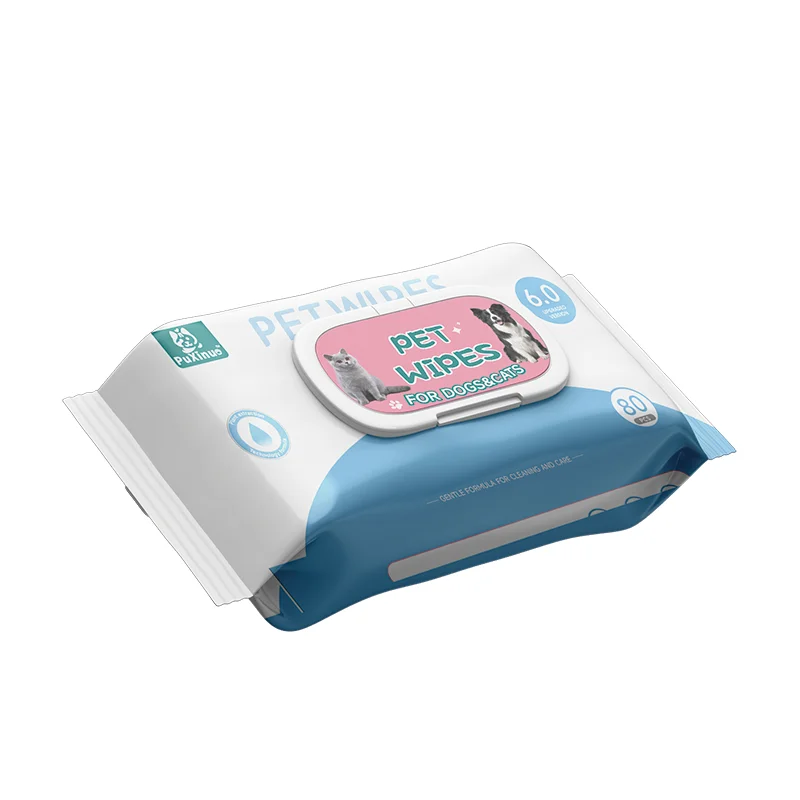 Pet Cleaning Biodegradable Non Woven Wet Wipes for Dogs Cats Eye Odor removing Personalized Customization Pure Natural Plant