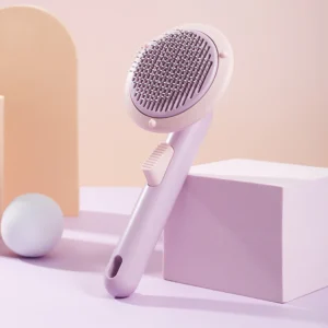 Pet Cleaning Grooming Comb Self-cleaning Makeup Brush Round Head Cat Grooming Brush Pet Shop Cleaning Supplies