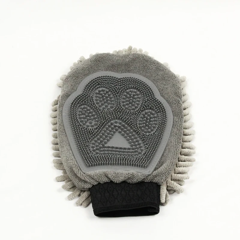 Pet Cleaning & Grooming Products Microfiber Chenille Pet Grooming Gloves for Bath Pet Gloves Grooming