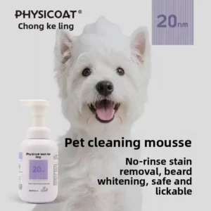 Pet Cleaning Mousse for Cats and Dogs Wash free Safe to Lick Decontamination & Whitening Made in China