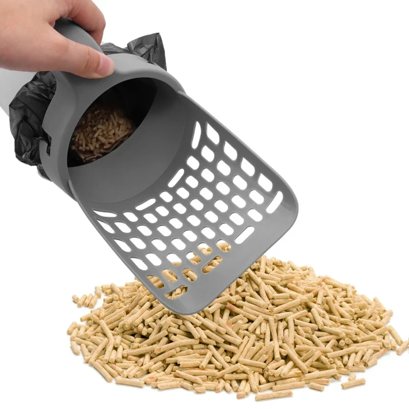 Pet Cleaning Supplies Pet Waste Disposal Portable Integrated Cat Litter Shovel Kitten Dog Litter Scooper Cat Supplies Accessory