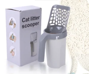 Pet Cleaning Supplies Pet Waste Disposal Portable Integrated Cat Litter Shovel Kitten Dog Litter Scooper with Poop Bags