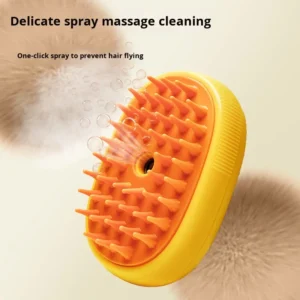 Pet Cleaning Supplies Spray Massage Steam Comb Cat Dog Hair Remover ABS+TPR Material
